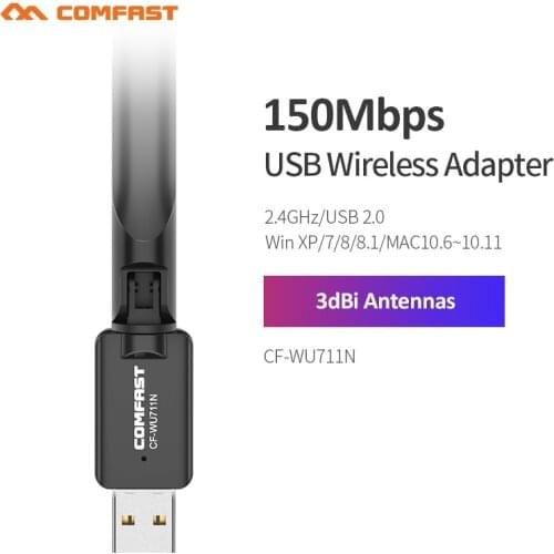 MT7601 Chip 150Mbps Network Card Wireless Mini USB Wifi Adapter 802.11N USB2.0 WiFi Receiver Dongle For Desktop Laptop