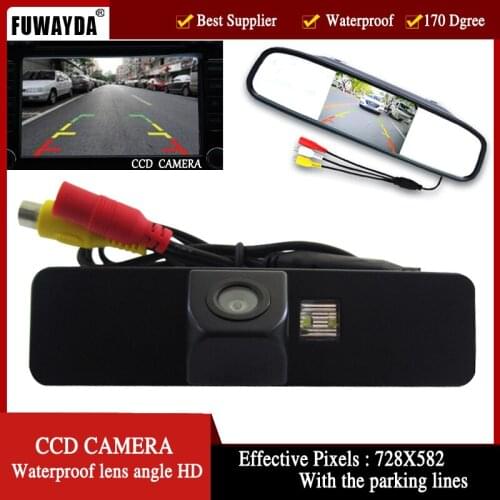 FUWAYDA Color Car Rear View Camera for Subaru Legacy Liberty ,with 4.3 Inch Rear view Mirror Monitor HD