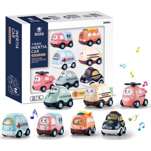 Baby Inertia Car Toy Traffic Parking Map Plastic Vehicles Kit City Roadmap Mat Game Educational Toys For Infant 0-12