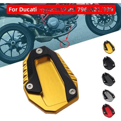 For Ducati Hypermotard 796 821 939sp Super Sport 939 Support Extension CNC Foot Side Stand Extension Pad Kickstand Plate Enlarge