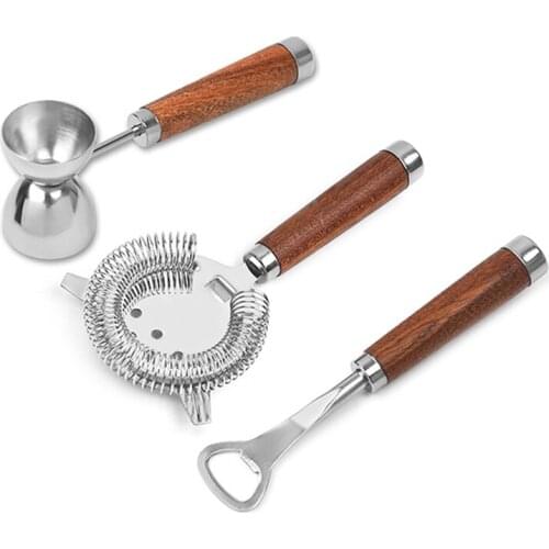 Double Cocktail Jigger,Cocktail Strainer Set Stainless Steel Bar Tool with Stirring Spoon-Strainer,Cocktail Strainer