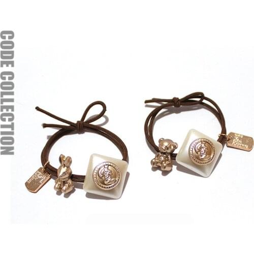 Baroque Avatar Bear Elastic Hair Bands Animal Hair Ring Ponytail Holder Headband Rubber Band For Women Girls Hair Accessories