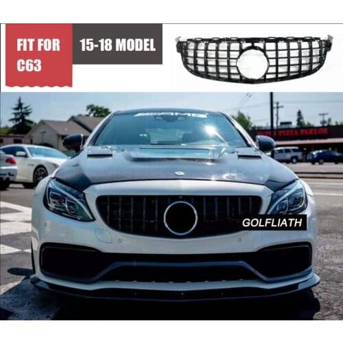GT grill ABS Front Bumper Mesh Grille fit For mercedes C63 2015-2018 only