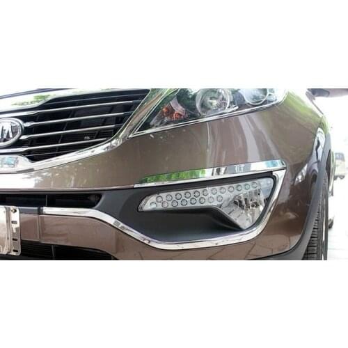 For Kia Sportage 2010 2011 2012 2013 2014 2015 ABS chrome Front Fog Light Lamp Cover Trim Molding Bezel Garnish