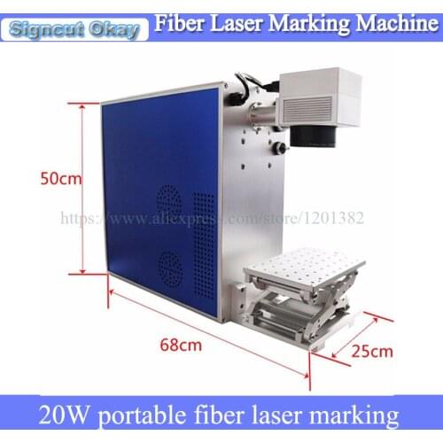 China supplier 20W portable fiber laser marking machine for stain steel aluminum marking with IPG ,Raycus laser brand optional