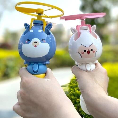 Bamboo Dragonfly-Bubble Machine Discovery-Toys Bubble Chopper Aerial Flying 80ML Outdoor Lovely Aerocraft Bubble Machine 2021