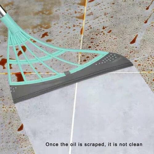 Magic Broom Multifunctional 2-in-1 Sweeper Adjustable Wiping Sweeper Floor Squeegee Hair Remover Squeegee For Shower