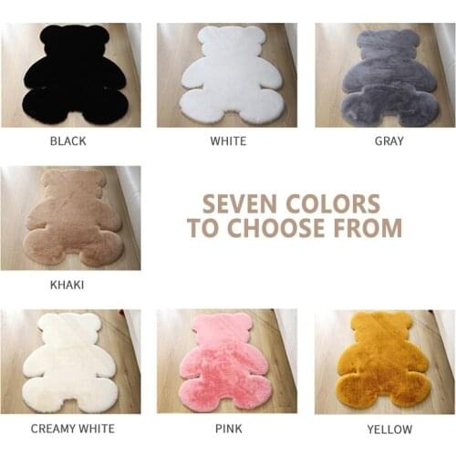 Soft Area Rug Fluffy Cute Rug Special Bear Shape Shaggy Rug For Bedroom Living Room Home Decor PR Sale