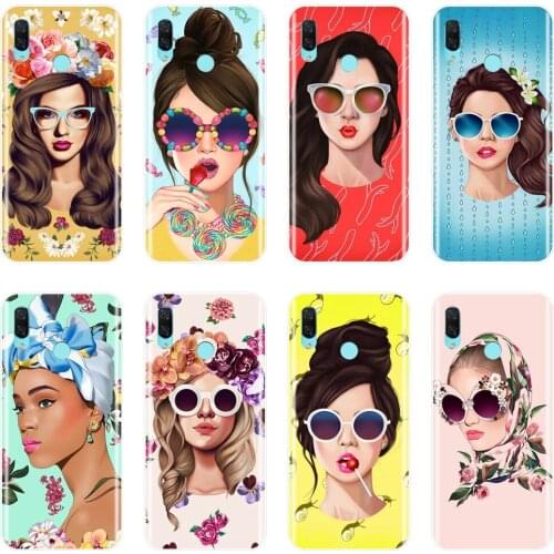 Soft Phone Case Silicone For Huawei Nova 2i 3 3I 3E 2 Lite Plus Flower Girl Pink Red Back Cover For Huawei Nova Smart Lite 2017
