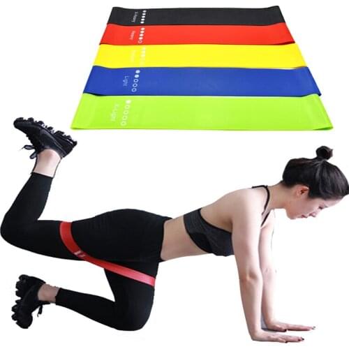 Resistance Bands Latex Set Elastic Gym Equipment Hip Workout Fitness Exercise Yoga Booty