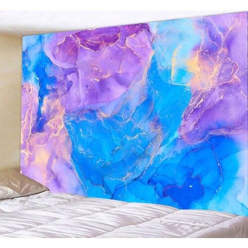 Psychedelic Space Nebula Hang Tapestry Galaxy Wall Tapestry Rainbow Marble Iridescent Pastel for Bedroom Livingroom Decoration