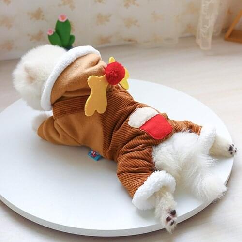 Christmas Pet Party Clothes Elk Cosplay Costume for Winter Dog Coat for French Bulldog Pug Pomeranian Dog Clothes Perro Mascotas