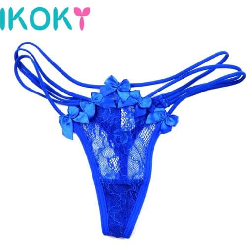 IKOKY Sexy Underwear G String Panties Lace Thong Panty Adult Products Sex Toys for Couples Flirting Erotic Toys