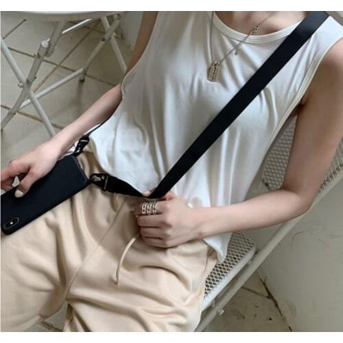 Silicone Lanyard Crossbody Shoulder Necklace Phone Case With Color Strap Cord Neck Strap Sling For iPhone SE 2020 11 Pro Xs Max