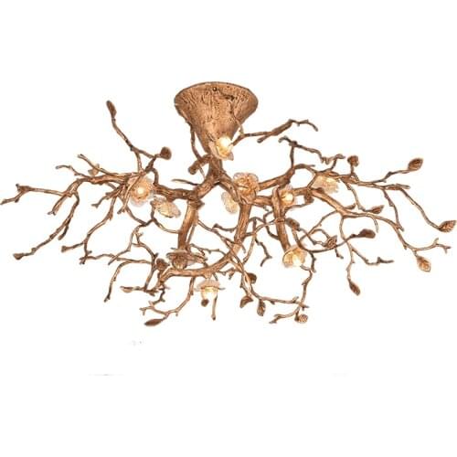 Contemporary Decorative lighting Simple Copper Led Ceiling Lamp For Living Room Decoration