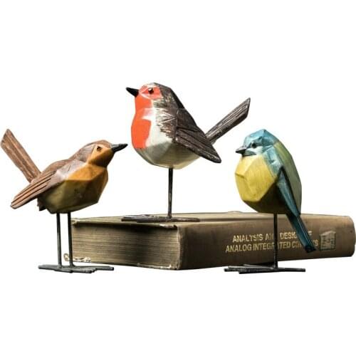 MODERN SIMPLE GEOMETRY SPARROW COLOPHONY CRAFTS CREATIVE LIVING ROOM TV CABINET SIMULATION BIRD ART DECORATIONS X3847