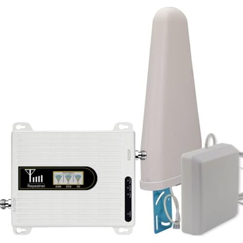 GSM 3g 4g Repeater LTE 1800 3g UMTS 900 2100 Tri Band Signal Amplifier GSM 4G Signal Booster Mobile Phone Cellular Booster 3g
