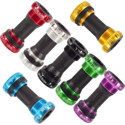 MIFIR Bicycle Bottom Bracket Aluminum BSA 68/73mm Screw/Thread Type Crankset Bearings Bicycle Axis for Mountain MTB Road Bike