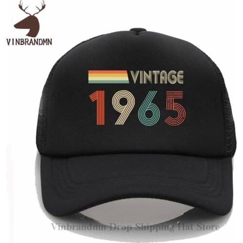 Vintage 1965 Baseball caps Birthday Fathers day gift summer hats Retro Born in 1965 Classic 1965 Birth Year casual Fishing hats