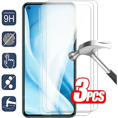 3pcs Tempered Protective Glass For Xiaomi Mi 10 Lite 5G Screen Protector Mi10 Light Mi 10Lite 2021 6.55" Cover Safety Armor Film
