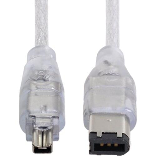 Zihan 1394 6Pin to Firewire 400 IEEE 1394 4 Pin Male iLink Adapter Cord Cable for Camera Camcorder