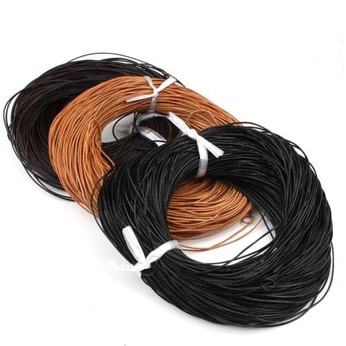 1mm 1.5mm 2mm 3mm Leather Cord Rope String For DIY Jewelry Making Bracelet Necklace Craft Accessories 1Roll 5Meters