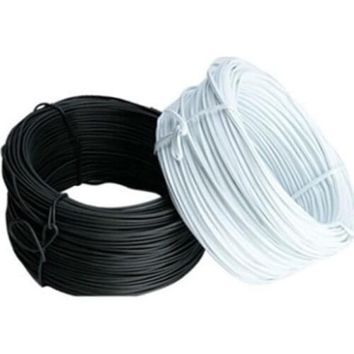 1 Roll Electro Galvanized Iron Lined Wire Cable tie wires Black and White Round flat Shape Fixed Tie Used forFix the pipe wires