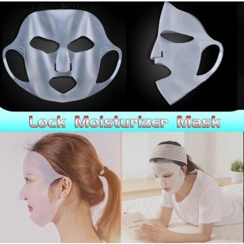1Pcs Silicone Moisturizing Mask Reusable Waterproof Mask Facial Care Tool To Prevent Evaporation Of The Oil Of The Mask