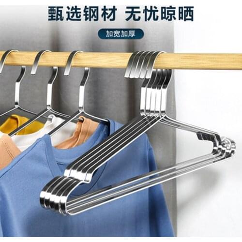 10pcs/lot Premium Ultra Thin Metal Hangers Space Saving Stainless Steel Wire Hangers Bulk for Coats Pants Shirts Clothes