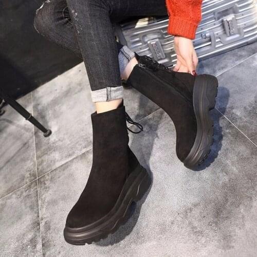 2020 Women Ankle Boots Work Boots Winter Women Leather Boot Autumn Botas Mujer Female Comfortable Shoes botas feminina R14-07