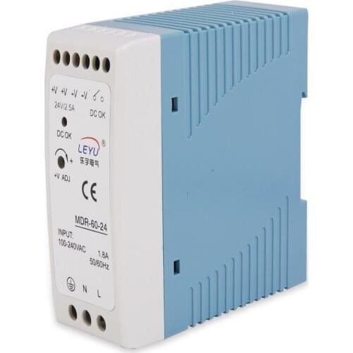 5V 10A din rail psu manufacturer led transformer 60w din rail MDR-60-5 switching power supply