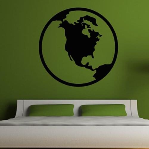 ZOOYOO Space Planet Home Decor Earth Wall Sticker Removable Hollow Out Design Wall Decal Living Room Children Room Decoration
