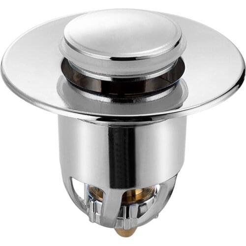 Sink Filter Pop-up Anti-clog Drain Strainer Copper Plastic Basin Stopper for Kitchen Bathroom