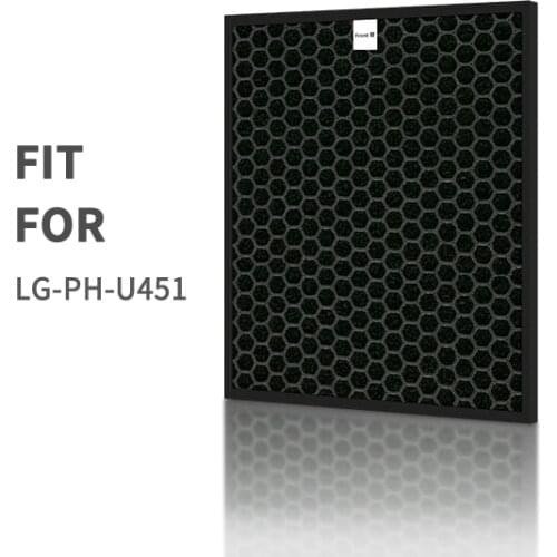 Air Purifier Filter H12 Activated Carbon Filter Replacement For LG-PH-U451 360*340*10mm
