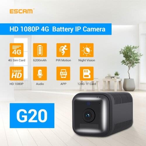 ESCAM G16/G20 4G/WIFI IP Camera Motion Detection IR Night Vision Home Security Baby Monitor