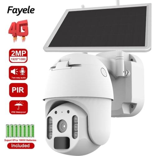 4G WI-FI HD 1080P Solar Panel Security Camera Smart Home Alarm Long Standby Rechargeable Battery IR Camera for Farm Ranch Forest