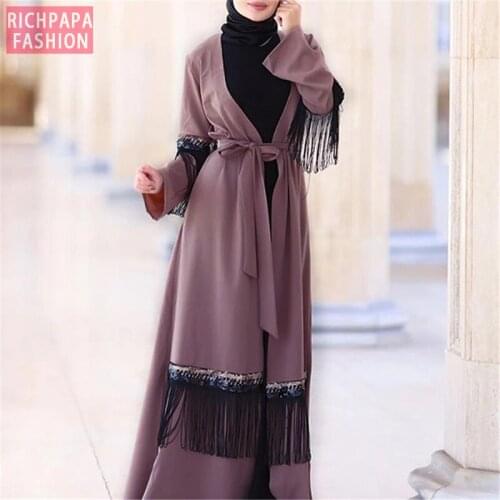 Dubai Abaya Kimono Islam Hijab Muslim Dress Turkish Islamic Clothing Abayas For Women Kaftan Caftan Maroc Robe Coat Namaz Elbise