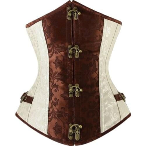 Women Retro Steampunk Underbust Corset Sexy Waist Body Shaping Clip