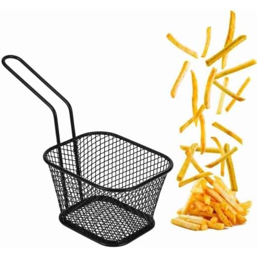 1 Pc French Fries Basket Steel Chips Mini Frying Basket Strainer Fryer Kitchen Cooking Chef Basket Colander Tools