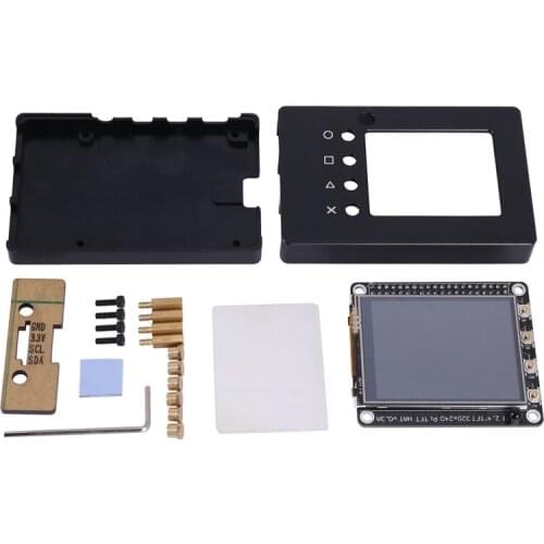 HOT-2.4 Inch Touch Screen 320X240 Tft Lcd Display with Cooling Fan Aluminum Alloy Case for Raspberry Pi 4 Model B