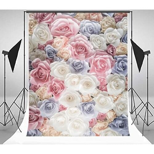 Mehofoto Newborn Flower Photography Backgrounds Floral Paper Photo Booth Backdrops for Kids Birthday Theme Party Props S-2558