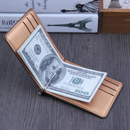 Fashion Men Bifold Business Leather Wallet ID Credit Card Holder Purse Pockets Cash Money Bag Portefeuille