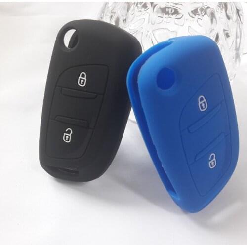 Keyless Car Key Fob Silicone Case For Citroen C2 C3 C4 C6 Berlingo For Peugeot 307 408 308 3008 Flip Remote Key 2 Button Shell