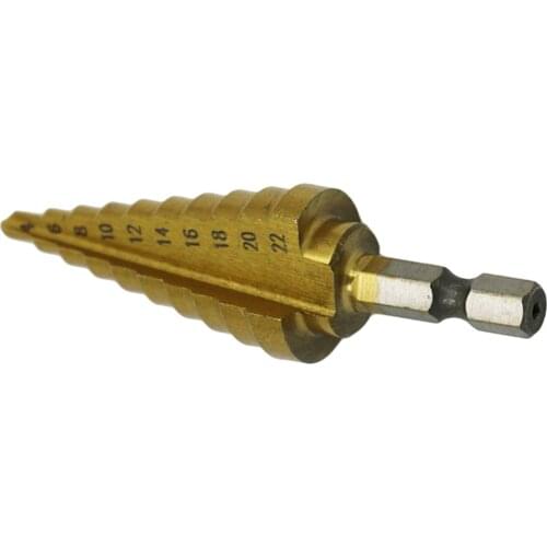HSS Step Cone Titanium Plating Drill Bit Hole Cutter Hex Shank