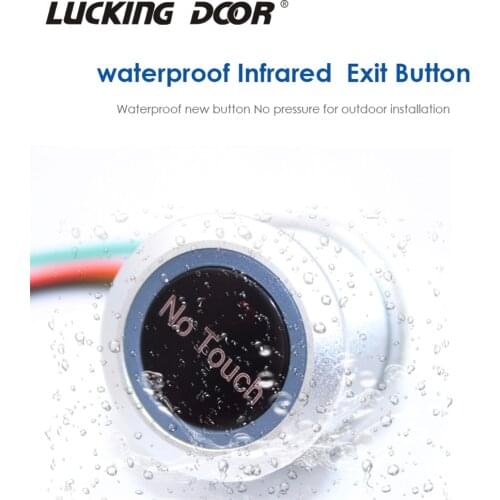 IP68 Waterproof Infrared Sensor Switch 304 Stainless Steel Exit Button No Touch Switch For Door Lock Access Control System