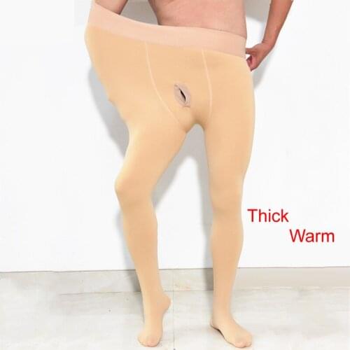 Plus Size Fleece Velvet Thickening Winter Warm Pantyhose Stirrup Mens Leggings Hombre Pyjamas Pencil Pants Trousers Pantalon