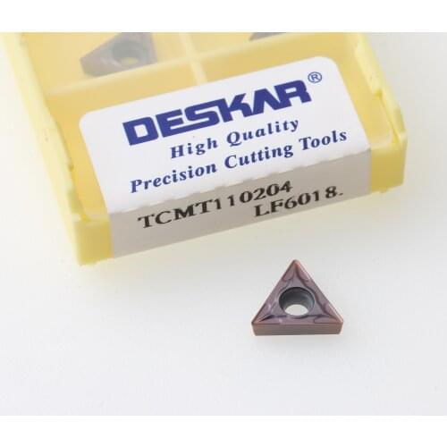 10PCS DESKAR TCMT110204 TCMT110208 TCMT16T304 TCMT16T308 LF6018 Internal Turning Tools Lathe Cutter Cutting For Stainless Steel