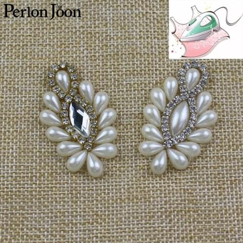 5 PCS 1.9*1.5in Oval Peacock tail Rhinestone lron-On Patches Crystal applique decoration in the wedding clothes shoes TJ 005