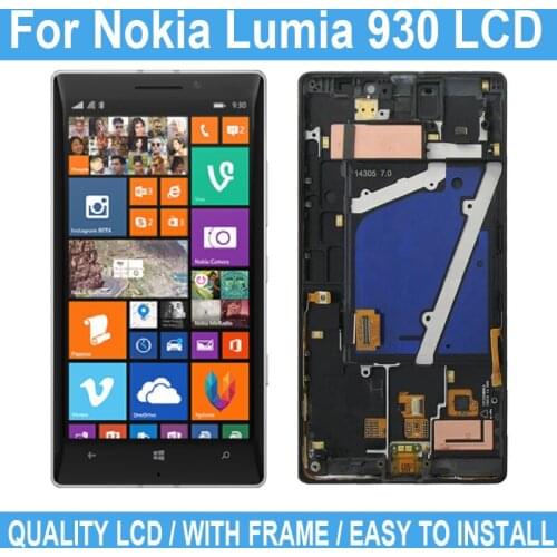5.0" New Original LCD For Nokia Lumia 930 Display Touch Screen With Frame Digitizer Assembly Replacement Repair Parts+Tool