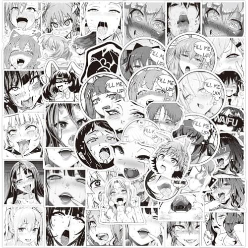 50Pcs New Sexy Girl Anime Waifu Sticker DIY Bicycle Guitar Luggage Motorcycle Graffiti Cartoon Decals Kids Toy Gift Sticker